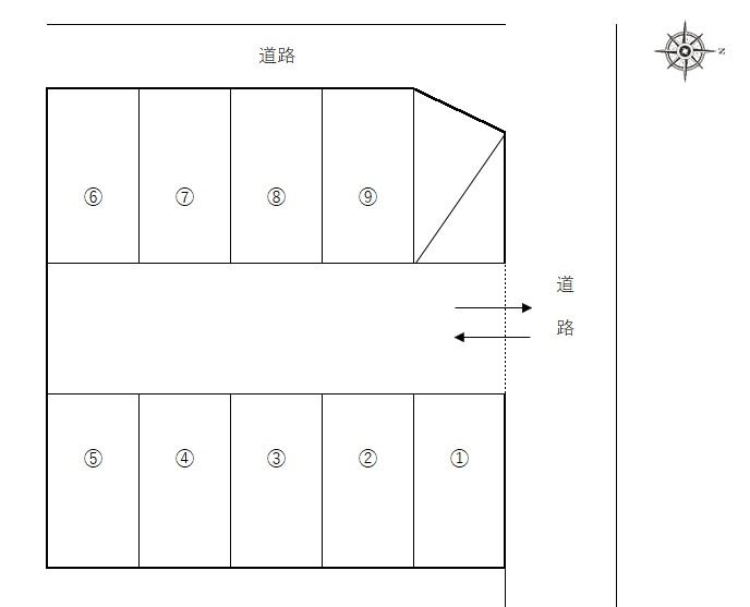 八景水谷まえだ駐車場２の駐車配置図