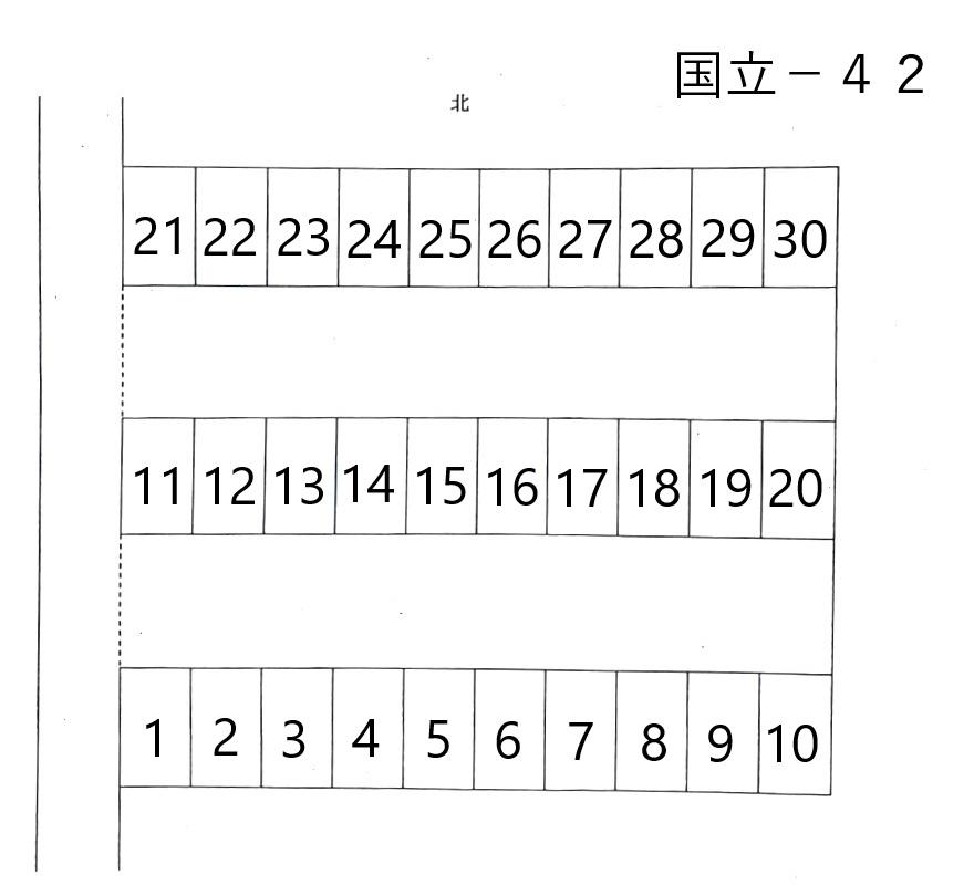 JA国立－４２の駐車配置図