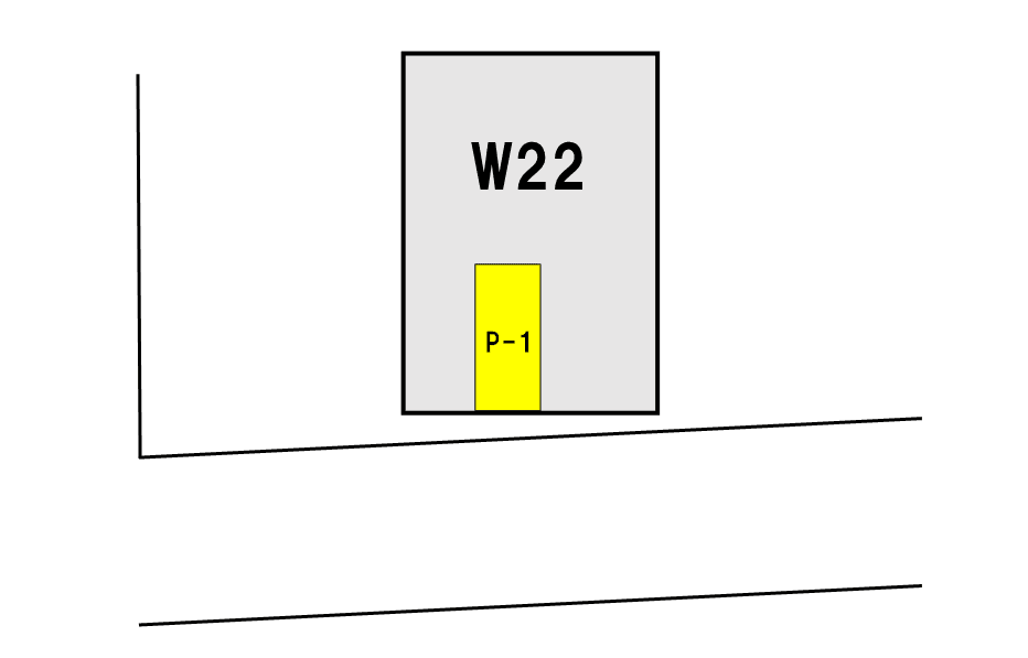W22 車庫駐車場の駐車配置図