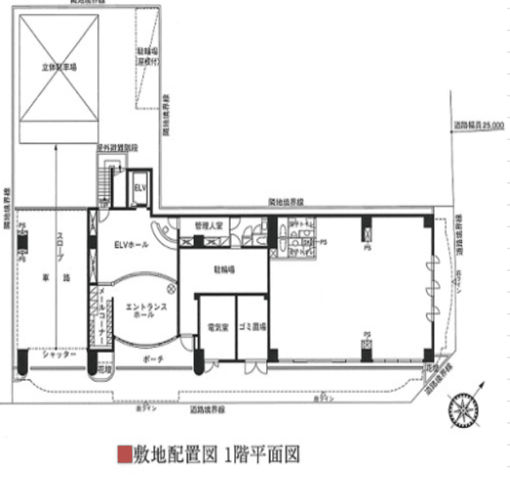 グリフィン新横浜・六番館駐車場の駐車配置図