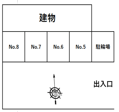ハッピースマイル別所敷地内駐車場の駐車配置図