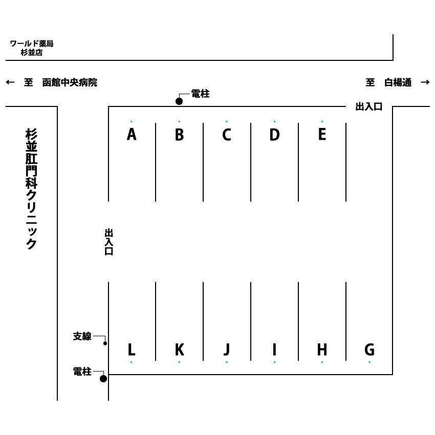 杉並町3（16-30）駐車場の駐車配置図