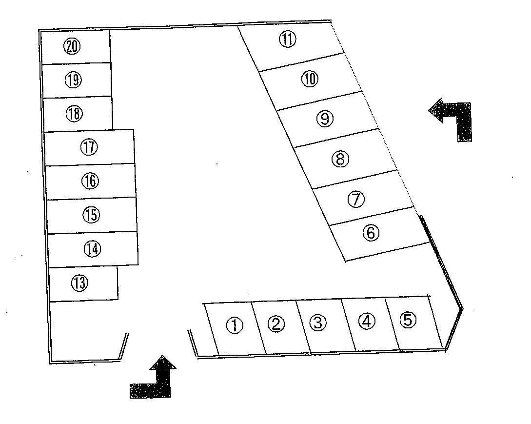 麻里布４丁目駐車場の駐車配置図