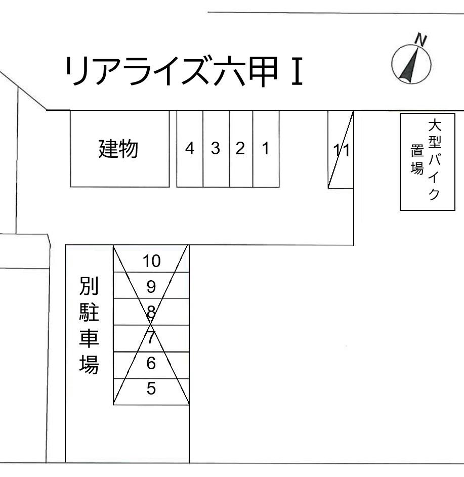 リアライズ六甲Ⅰの駐車配置図