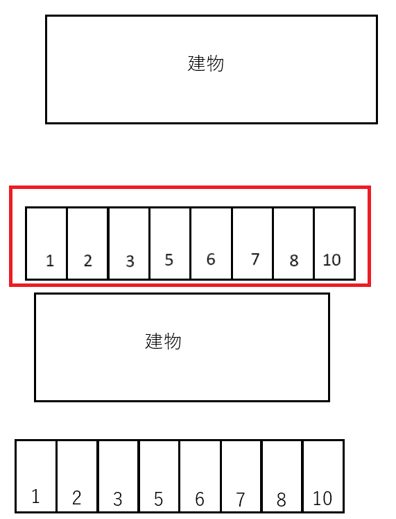 ＤＵＰＬＥＸ 細井Ｂの駐車配置図