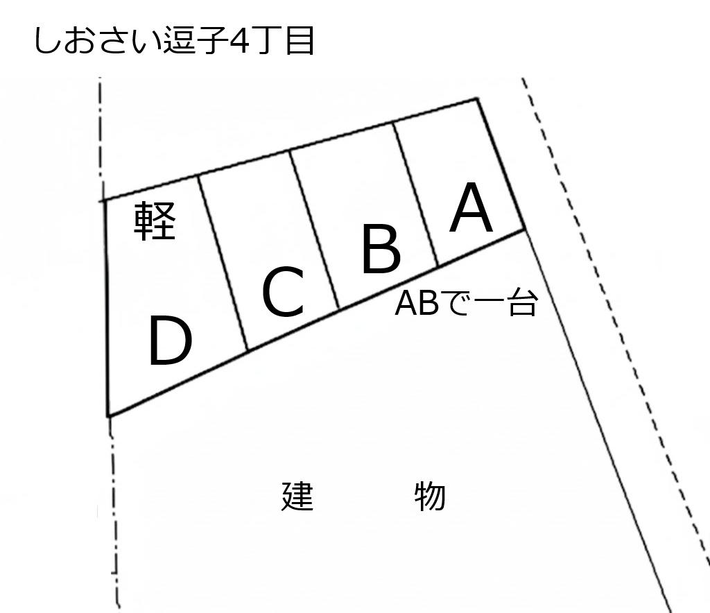 しおさい逗子4丁目の駐車配置図