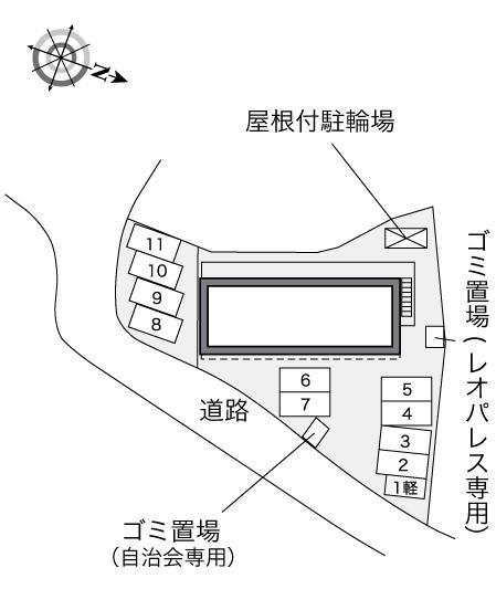 ルミエール道場(35752)の駐車配置図