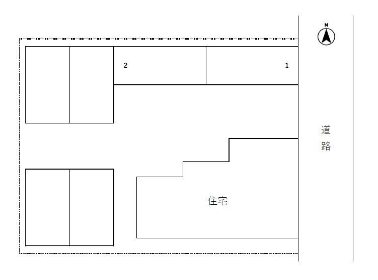 高本駐車場の駐車配置図