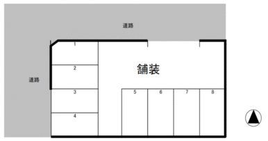 若林町　KW37　駐車場の駐車配置図
