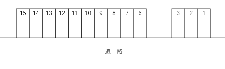 スマイルパーク13号の駐車配置図
