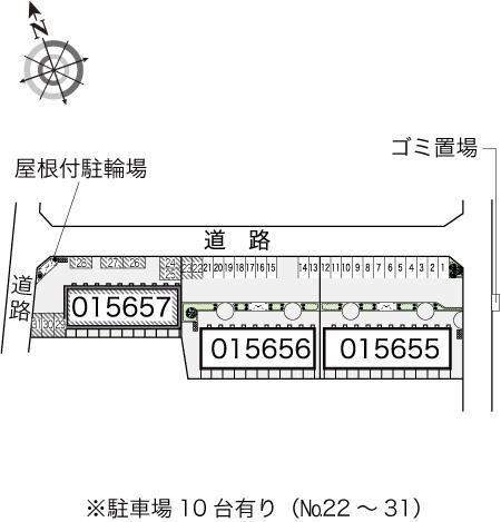ラダックＣ(15657)の駐車配置図