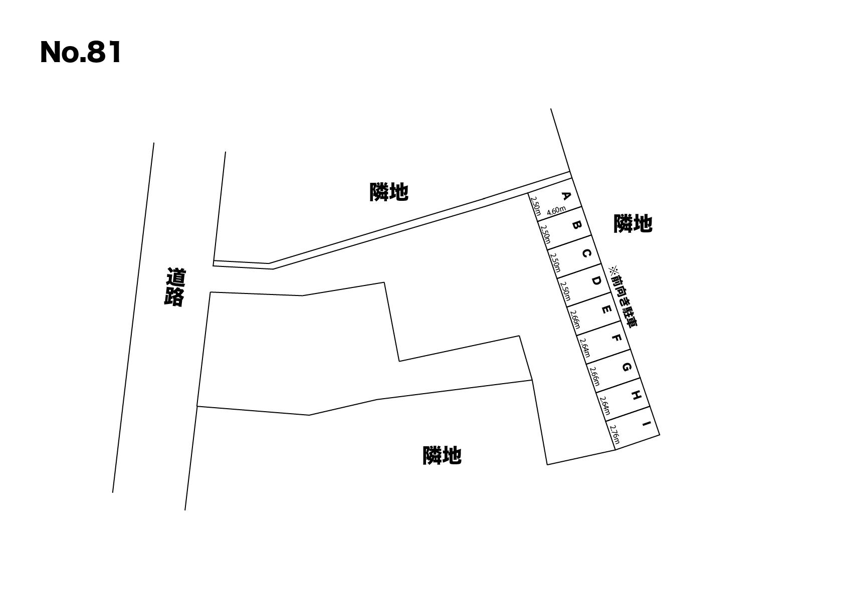 池上駐車場（No.81）の駐車配置図