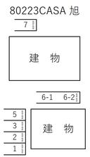 CASA　旭の駐車場