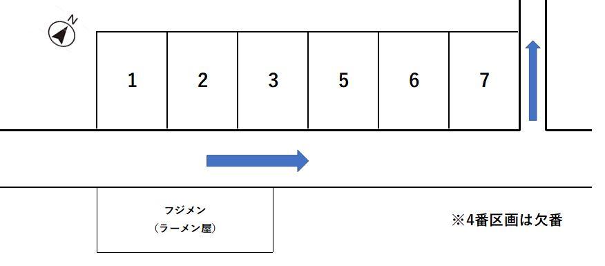 鷹匠三丁目前田様駐車場の駐車配置図