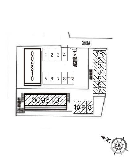 池田下Ⅱ(9510)の駐車配置図