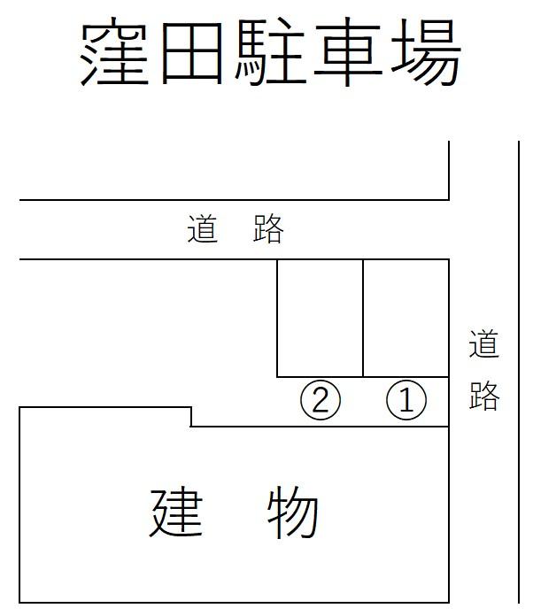 窪田駐車場の駐車配置図