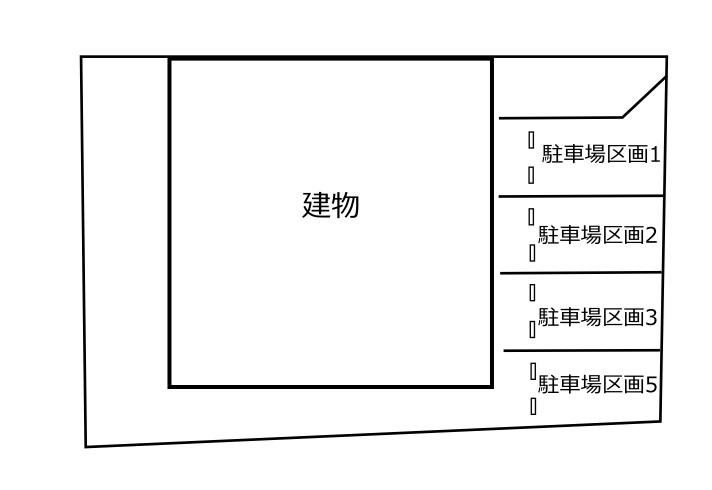 第3早舩ハイツ駐車場の駐車配置図