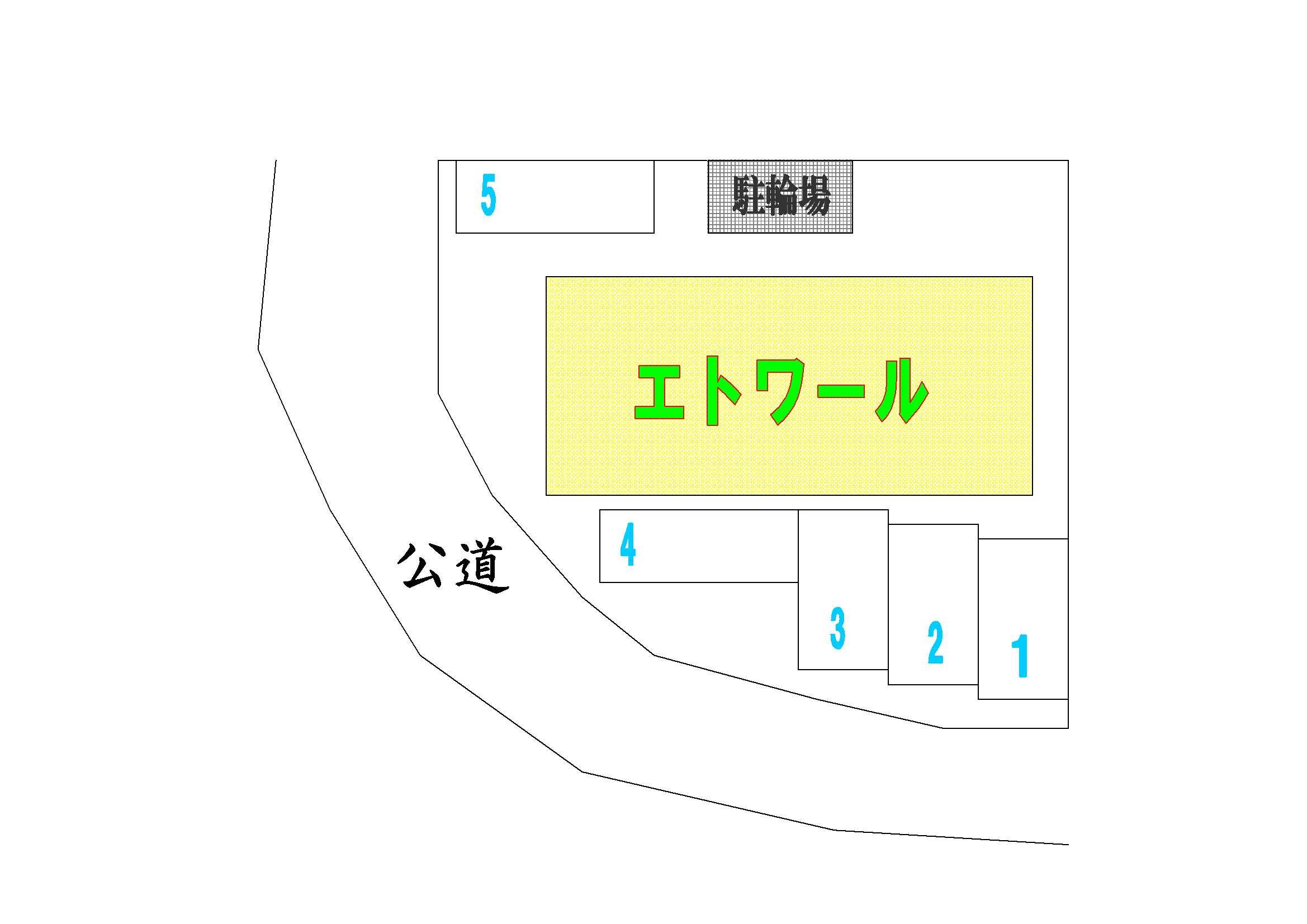 エトワール駐車場の駐車配置図