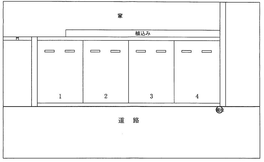 熊手３丁目石津パーキングの駐車配置図