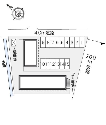 ハッピネス大平(24725)の駐車配置図