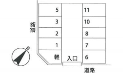 関根駐車場の駐車配置図