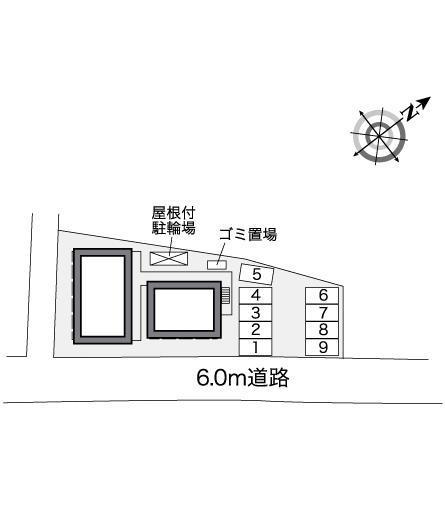 ウエスト　ワン(26336)の駐車配置図