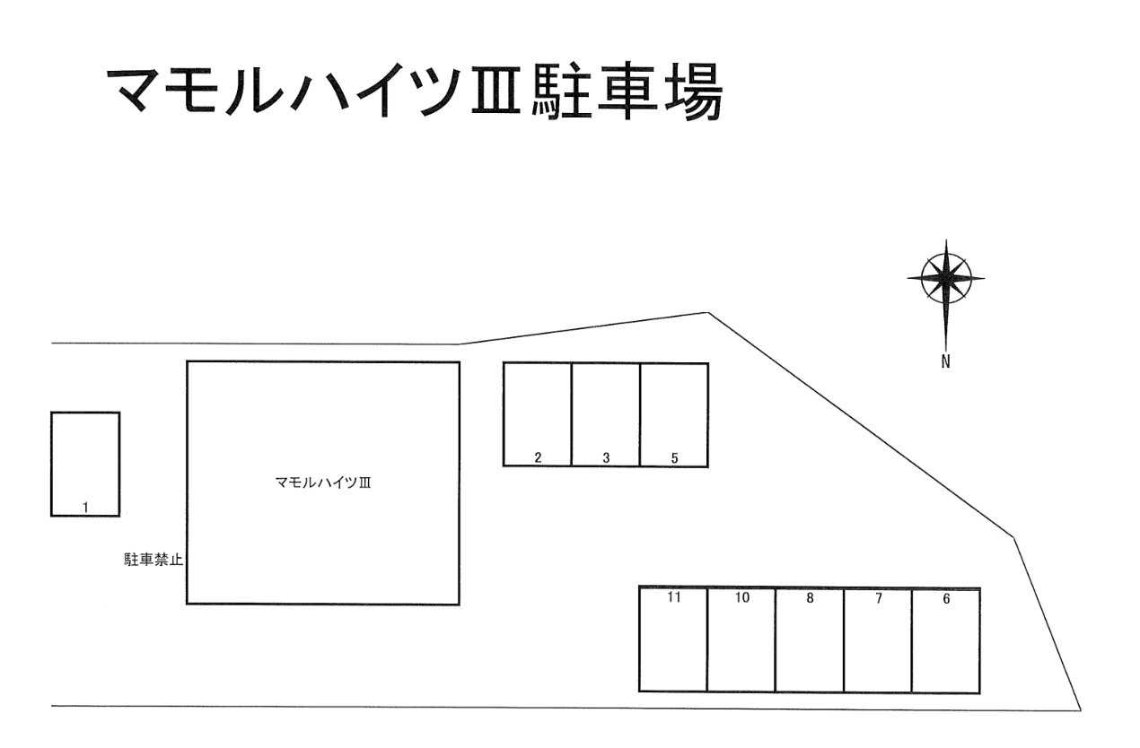 マモルハイツⅢの駐車配置図