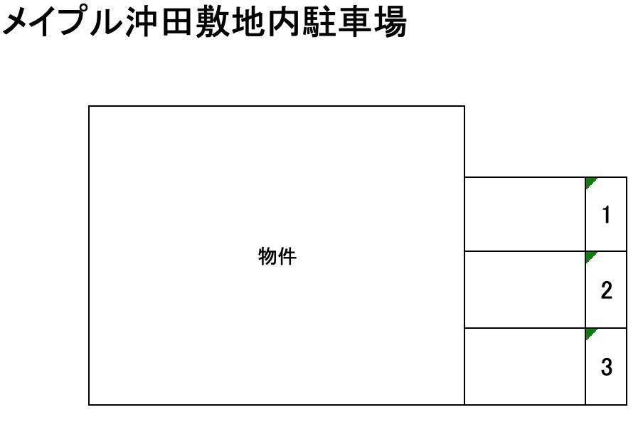 メイプル沖田敷地内駐車場の駐車配置図