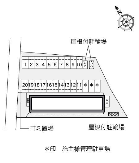 ウエストハイツ(25438)の駐車配置図