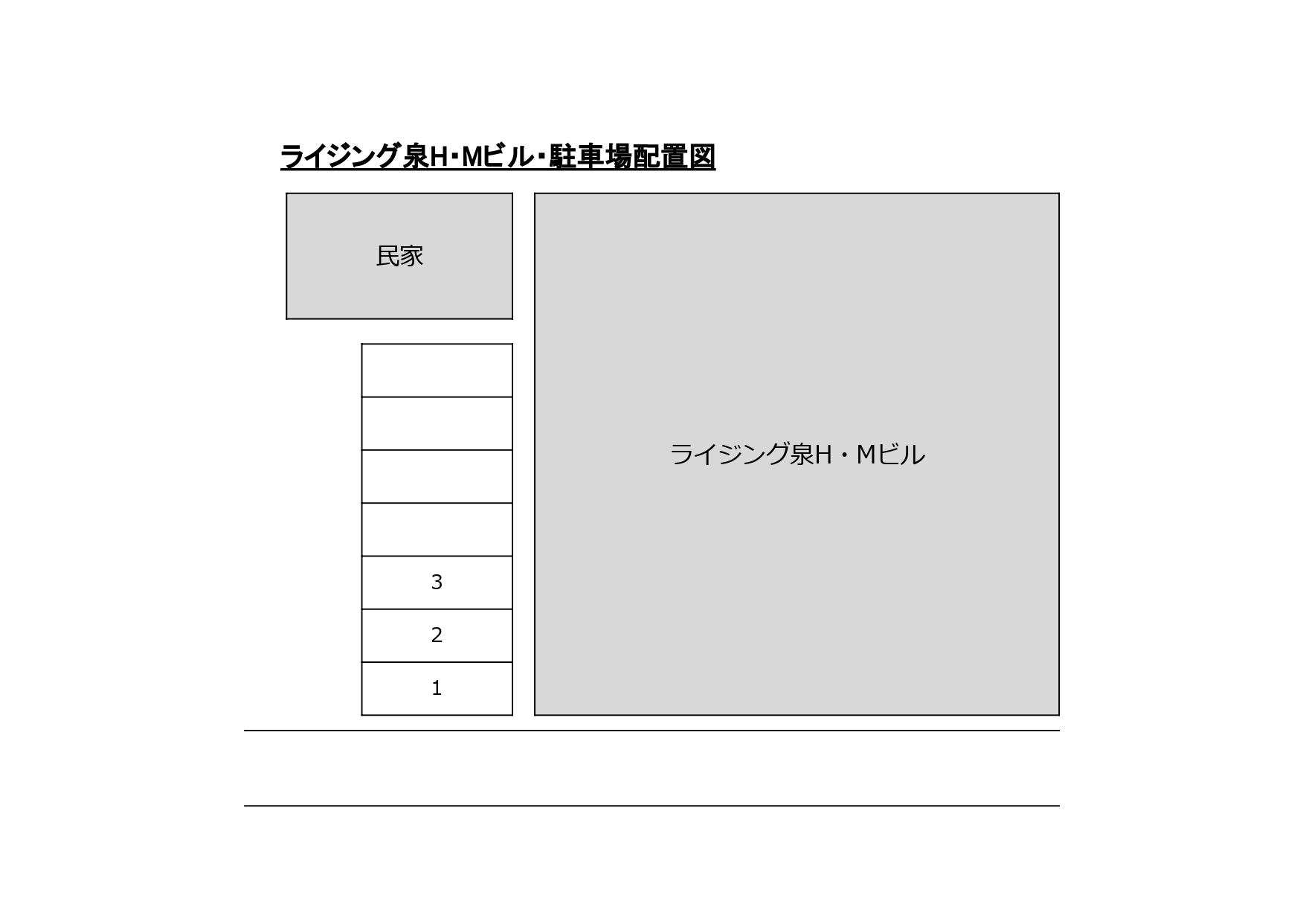 ライジング泉Ｈ・Ｍビルの駐車配置図