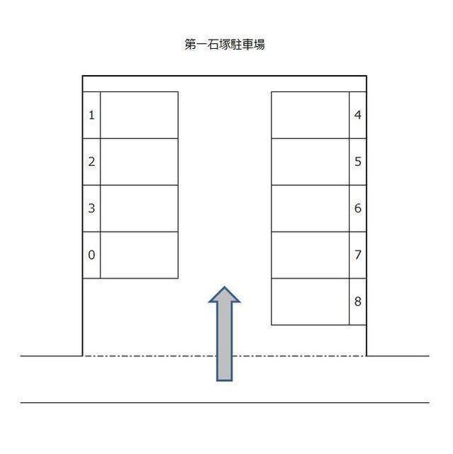第一石塚駐車場の駐車配置図