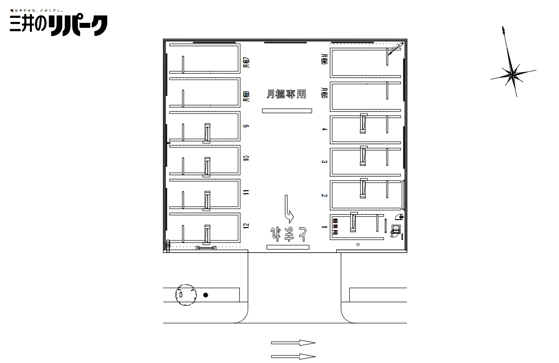 背戸口３丁目第２の駐車配置図