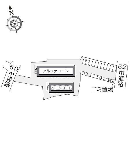 ベータコート(20493)の駐車配置図
