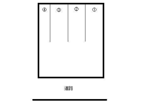 東谷山１丁目19番駐車場の駐車配置図