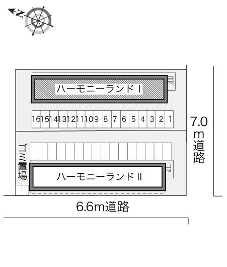 ハーモニーランドⅠ(18407)の駐車配置図