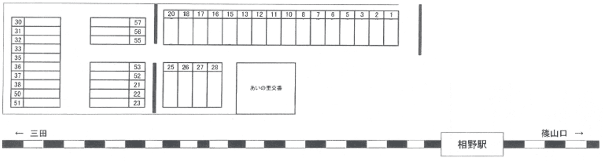 ラクピーライト相野駅の駐車配置図