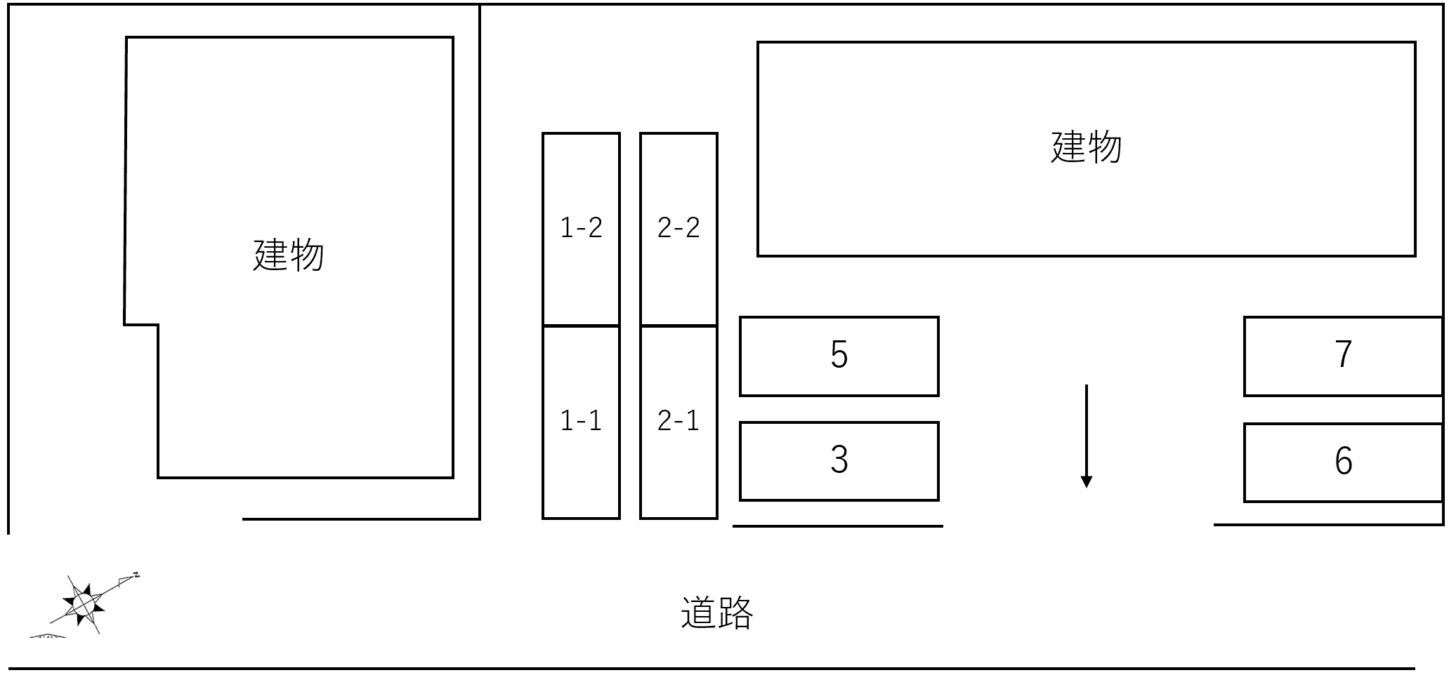 サンラルクの駐車配置図
