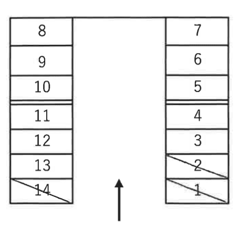 かすがの駐車場の駐車配置図
