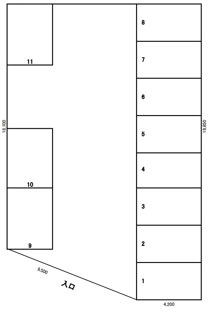 EKパーキングⅡの駐車配置図