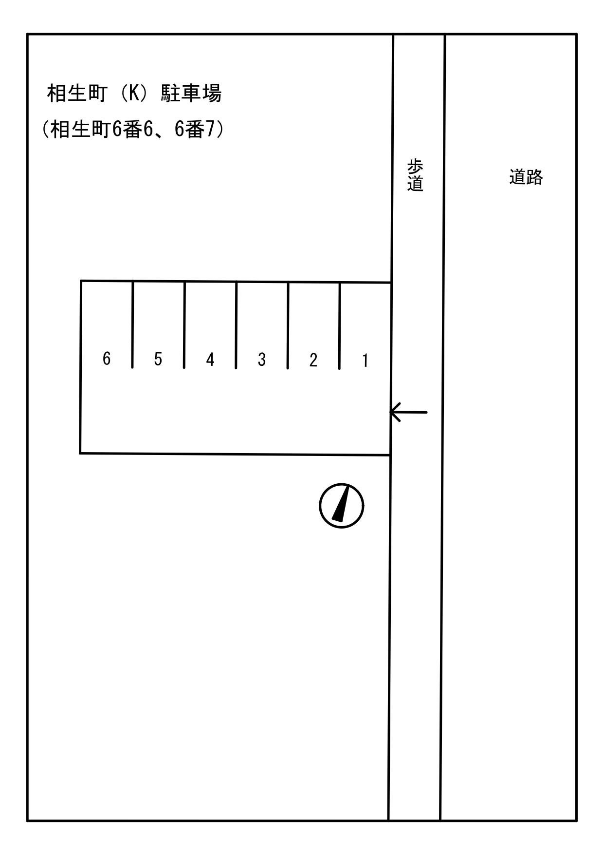相生町(Ｋ)駐車場の駐車配置図