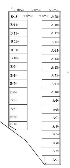 パーキング上野田町13の駐車配置図