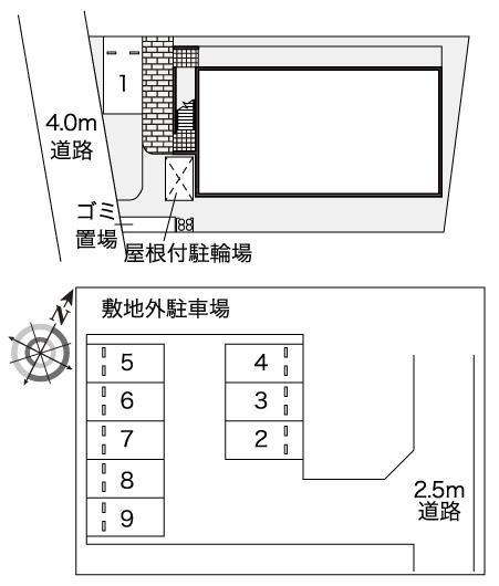 住吉ヒルズⅡ(43714)の駐車配置図