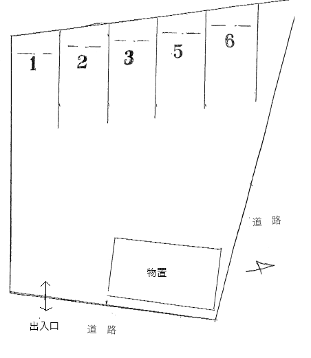NO52 月きめ駐車場の駐車配置図
