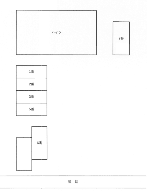 ハイツ上之宮の駐車配置図