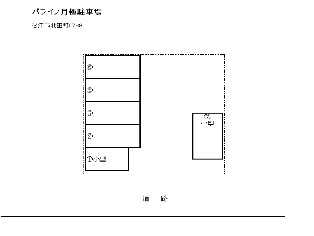 パライソ駐車場の駐車配置図