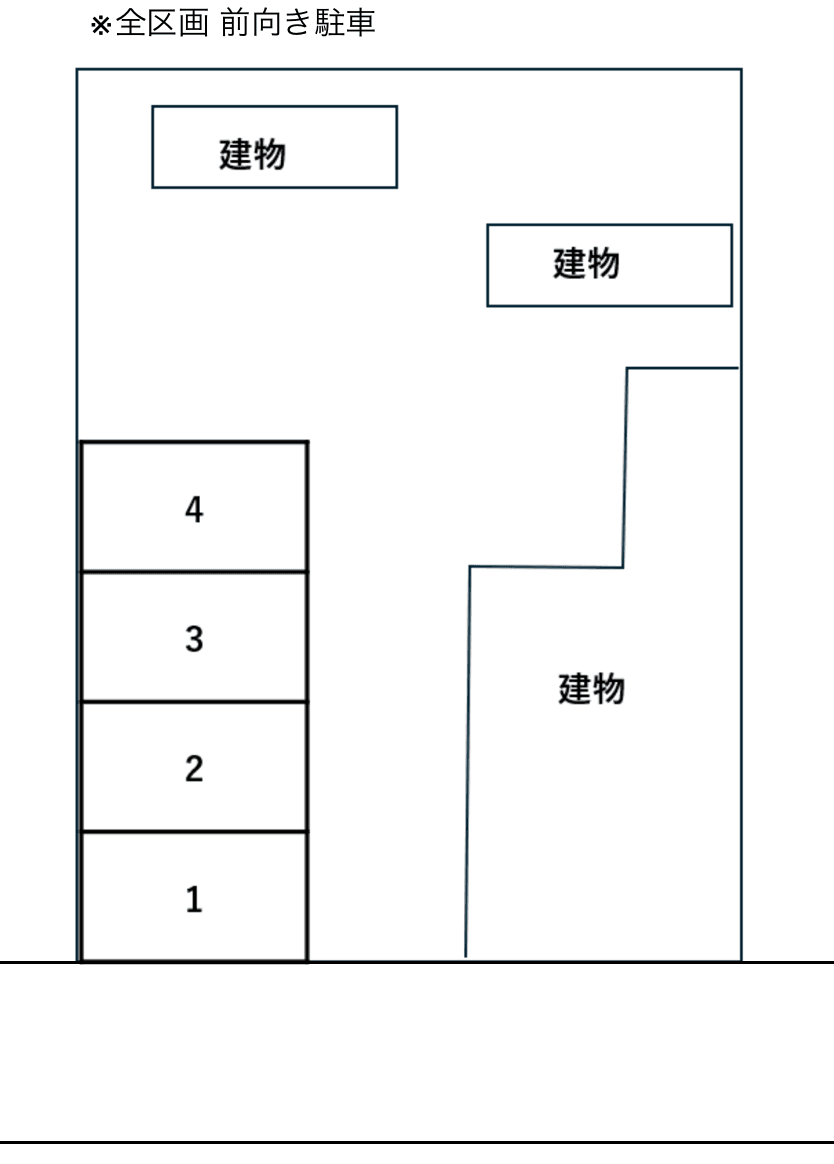 木暮パーキングの駐車配置図
