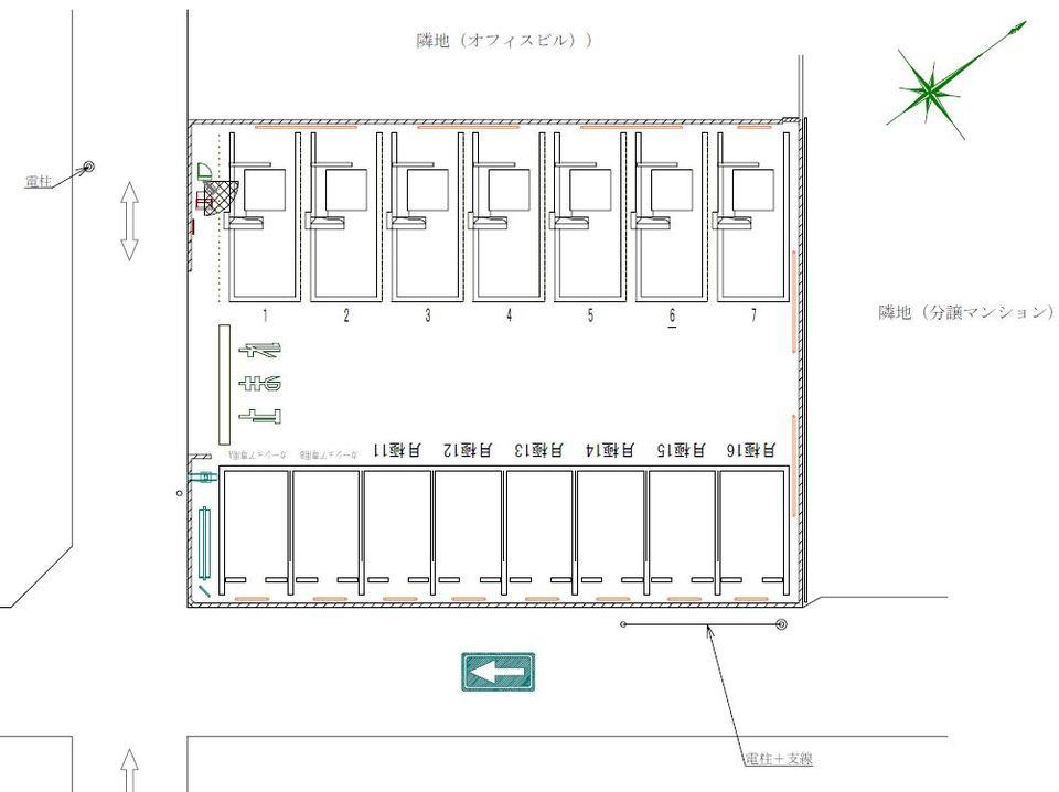 玉堤１丁目第５の駐車配置図