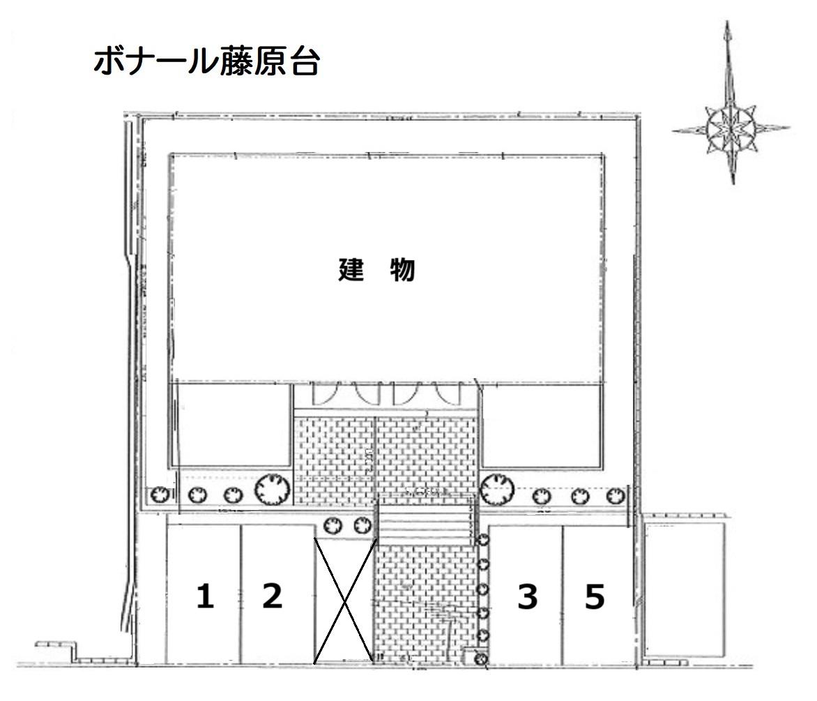 ボナール藤原台の駐車配置図