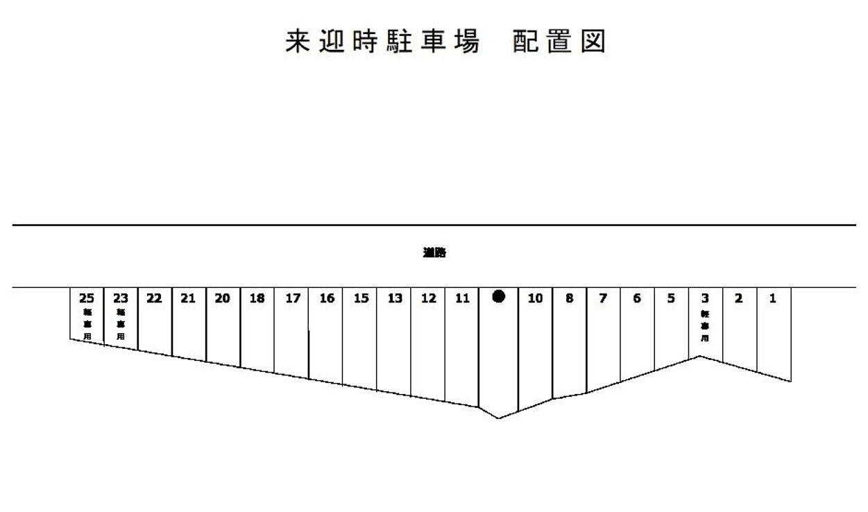 来迎寺駐車場の駐車配置図