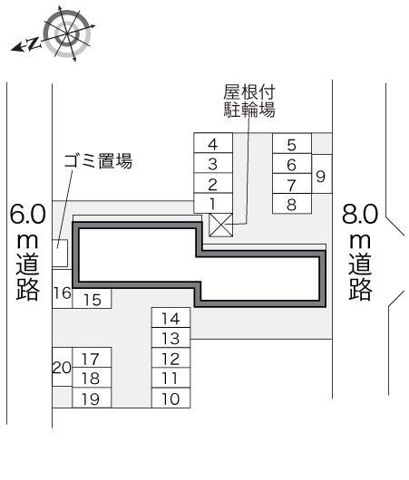 パークサイドガーデン(22513)の駐車配置図